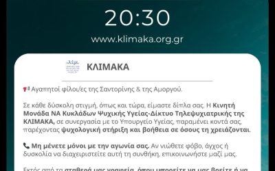 Η ΚΛΙΜΑΚΑ δίπλα στα δοκιμαζόμενα νησιά